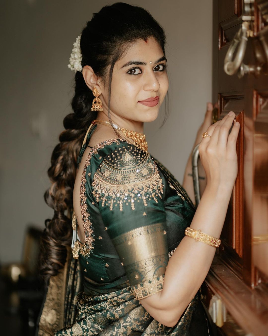 Green Kanjivaram Pure Soft Semi Silk Saree With Unstiched Attractive Blouse Piece