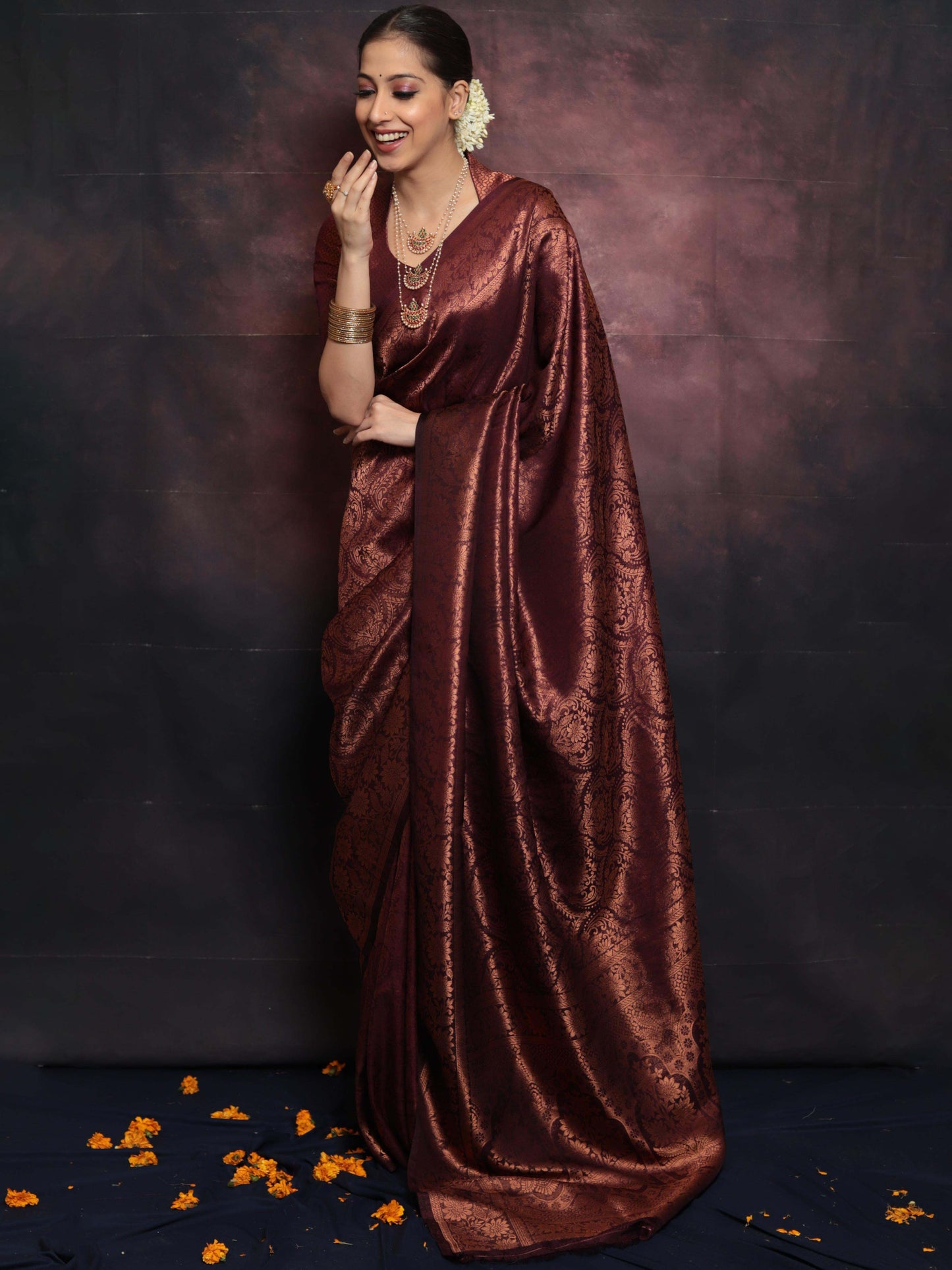 Maroon Pure Soft Semi Silk Saree With Attractive Blouse Piece