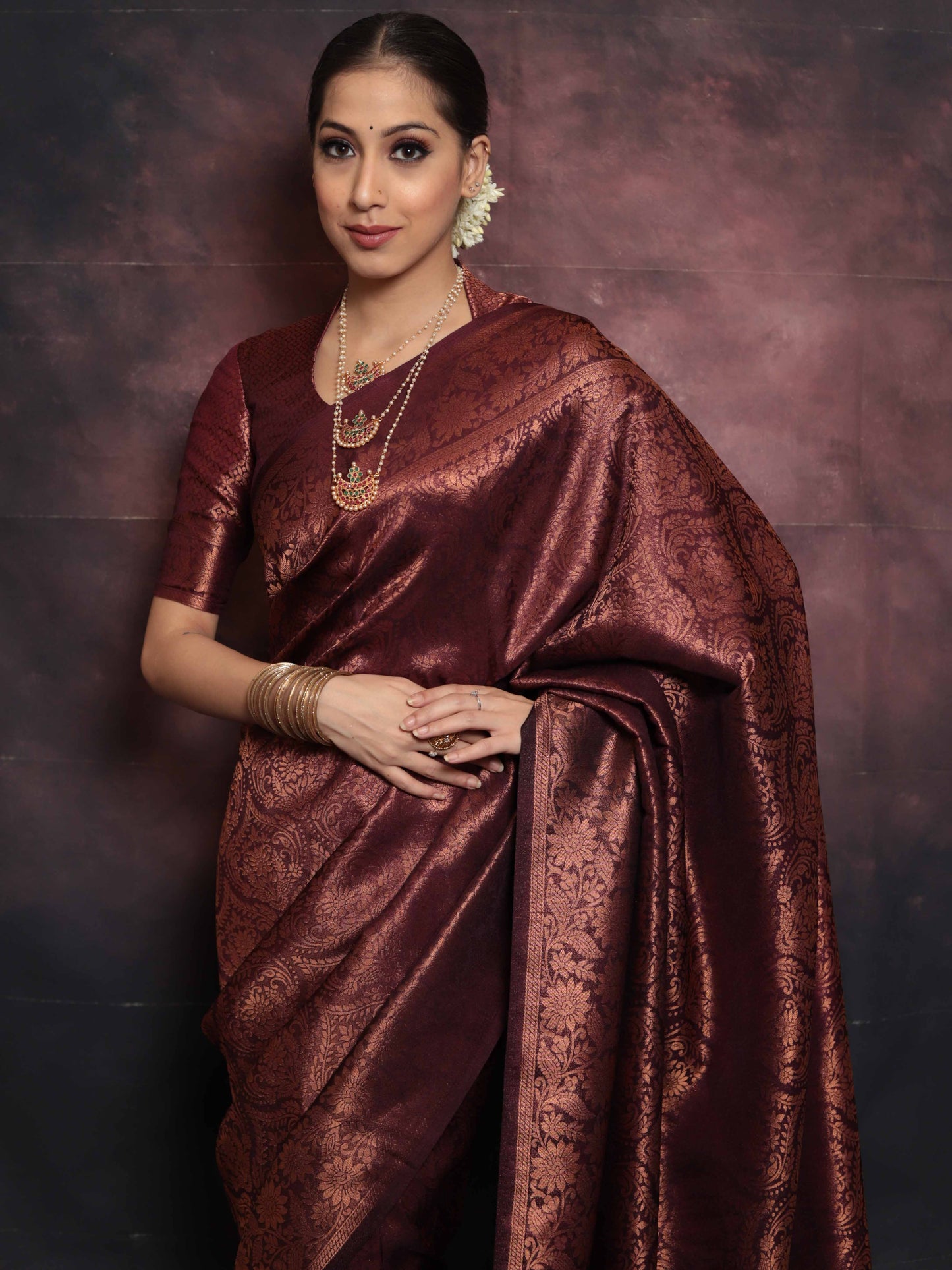 Maroon Pure Soft Semi Silk Saree With Attractive Blouse Piece