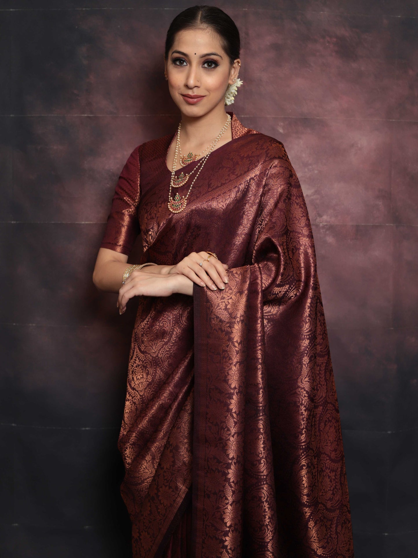 Maroon Pure Soft Semi Silk Saree With Attractive Blouse Piece