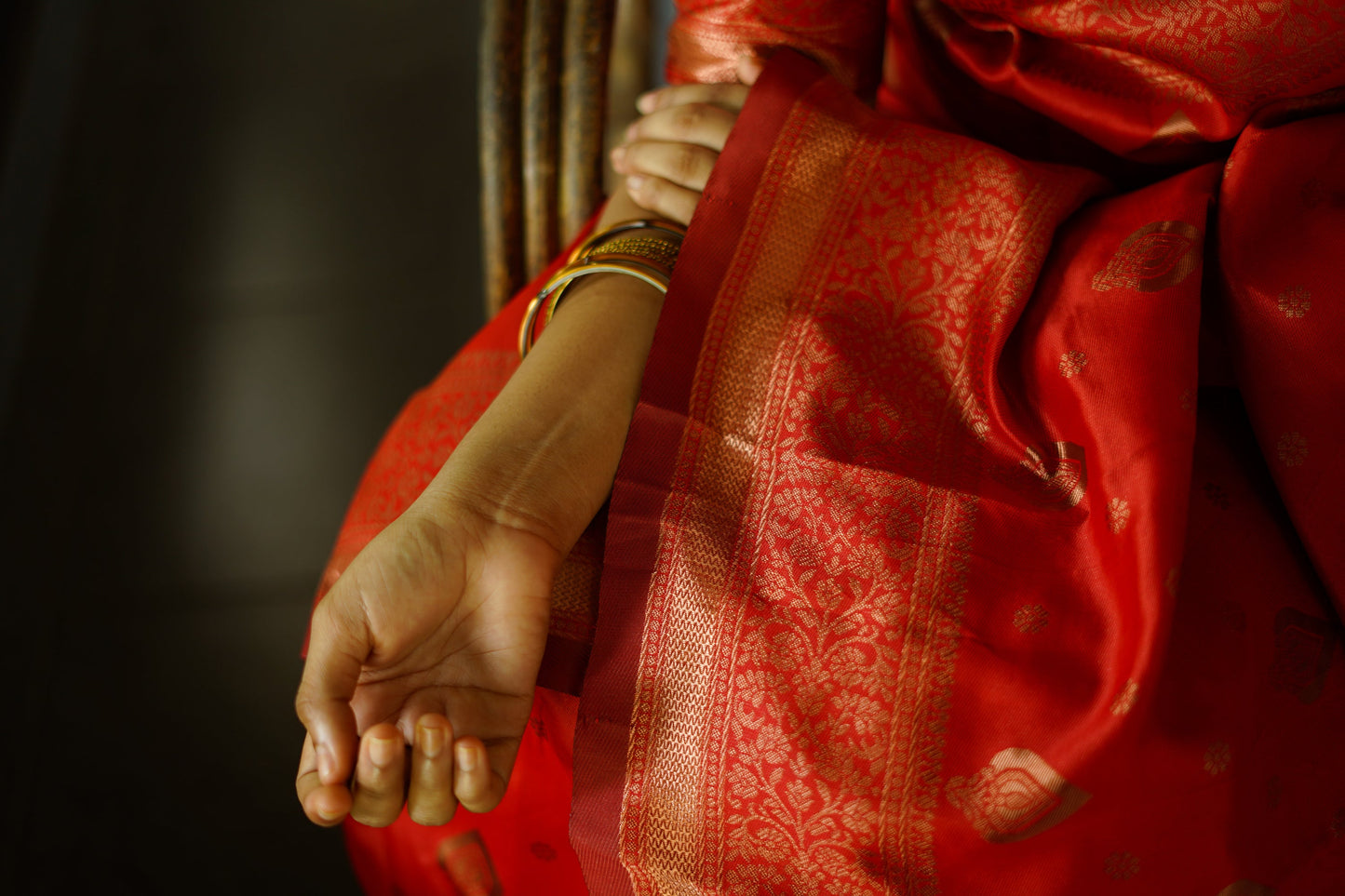 Red Pure Soft Silk Saree With Twirling Blouse Piece