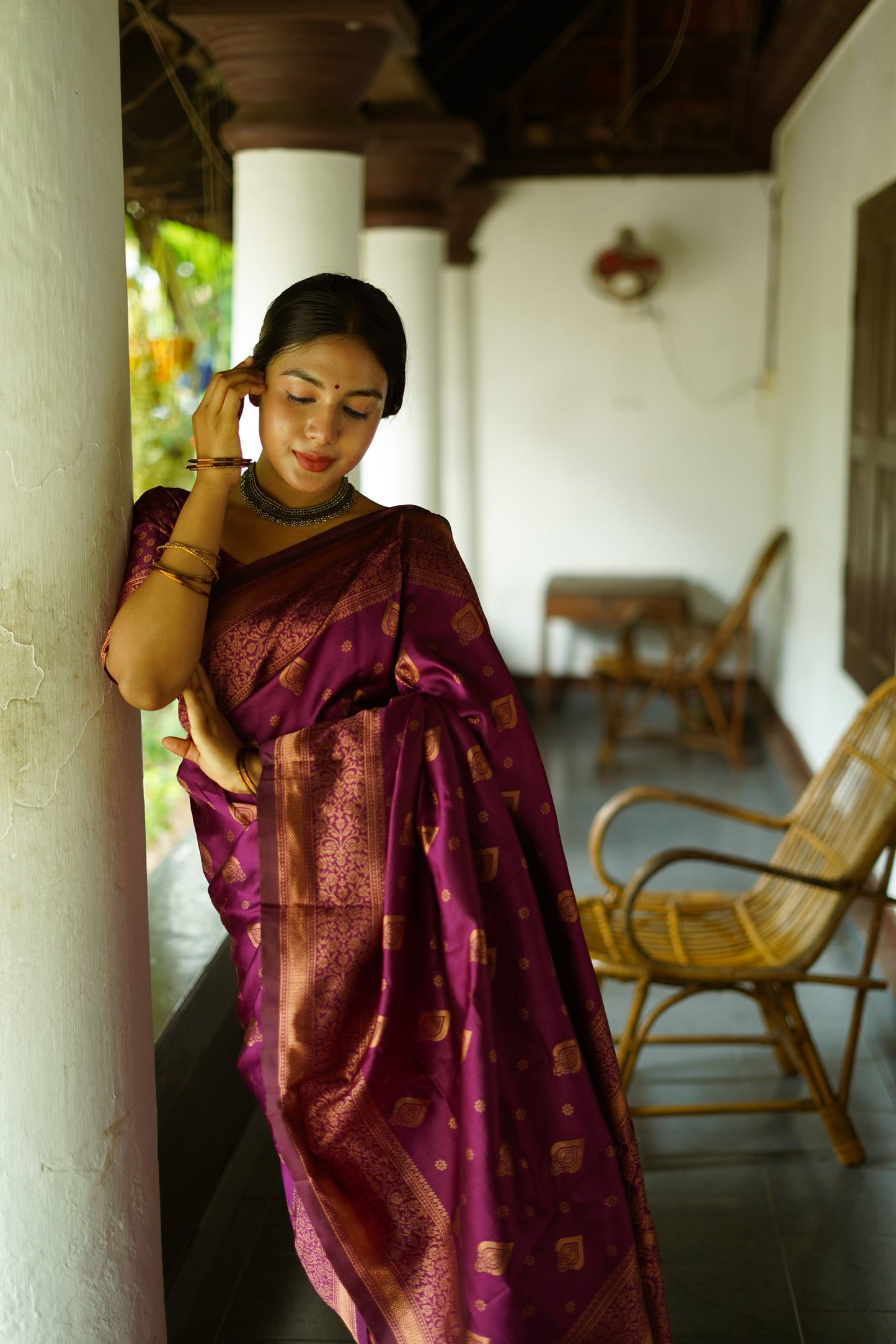 Wine Pure Soft Silk Saree With Twirling Blouse Piece
