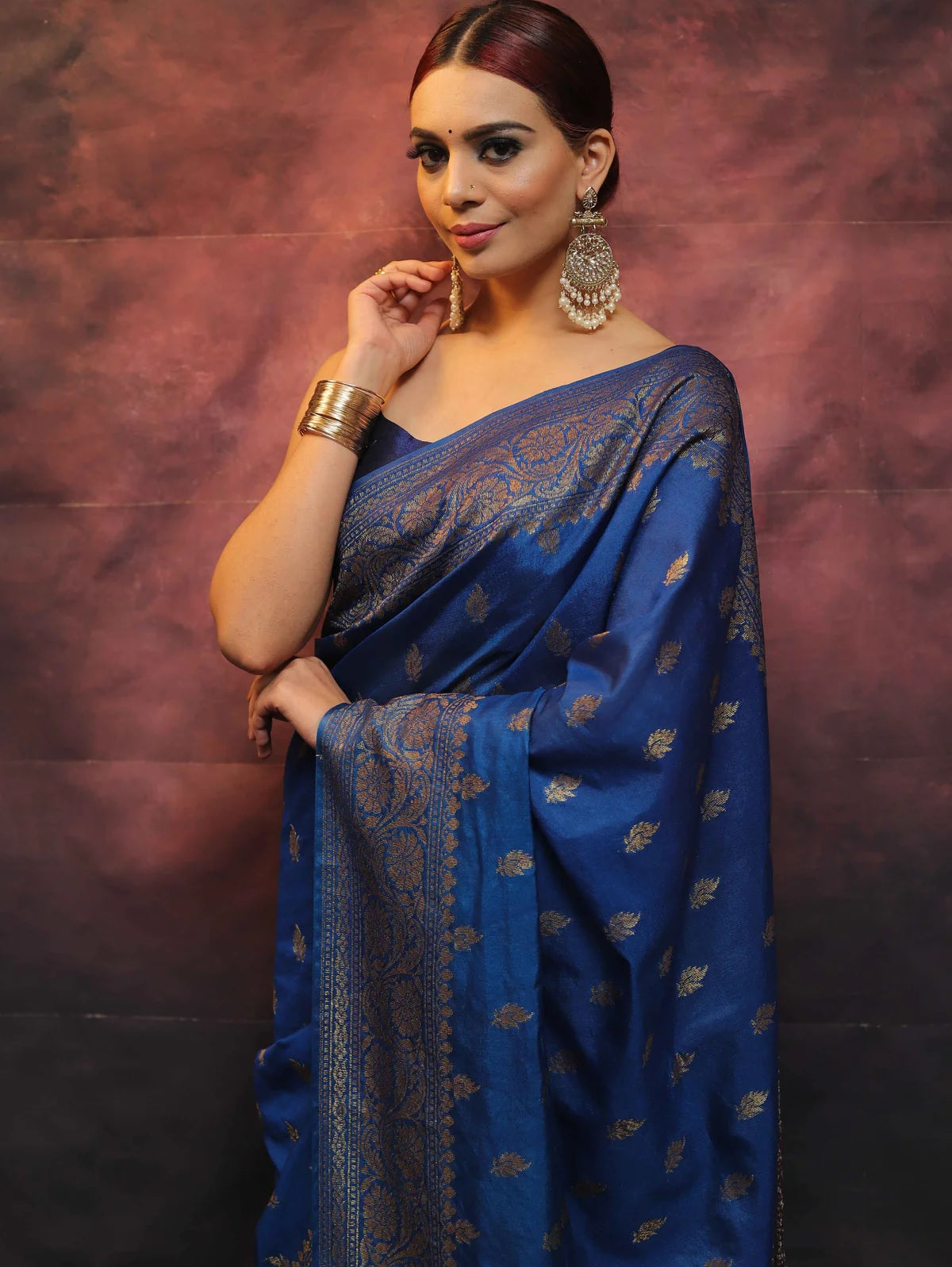 Morpinch Banarasi Pure Soft Semi Silk Saree With Unstiched Attractive Blouse Piece