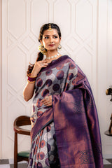 Blue Pure Soft Silk Saree With Engrossing Blouse Piece