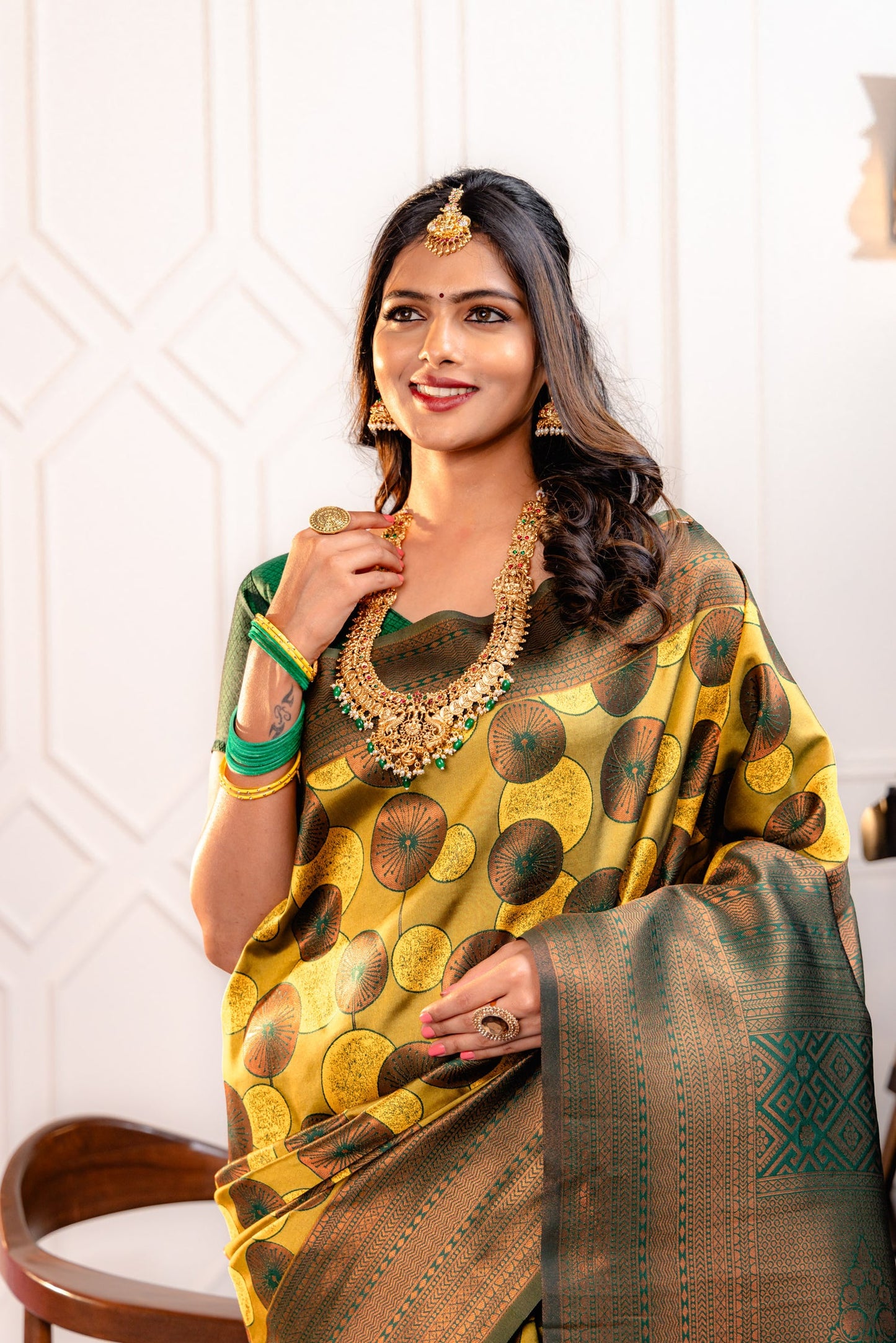 Yellow Pure Soft Silk Saree With Engrossing Blouse Piece