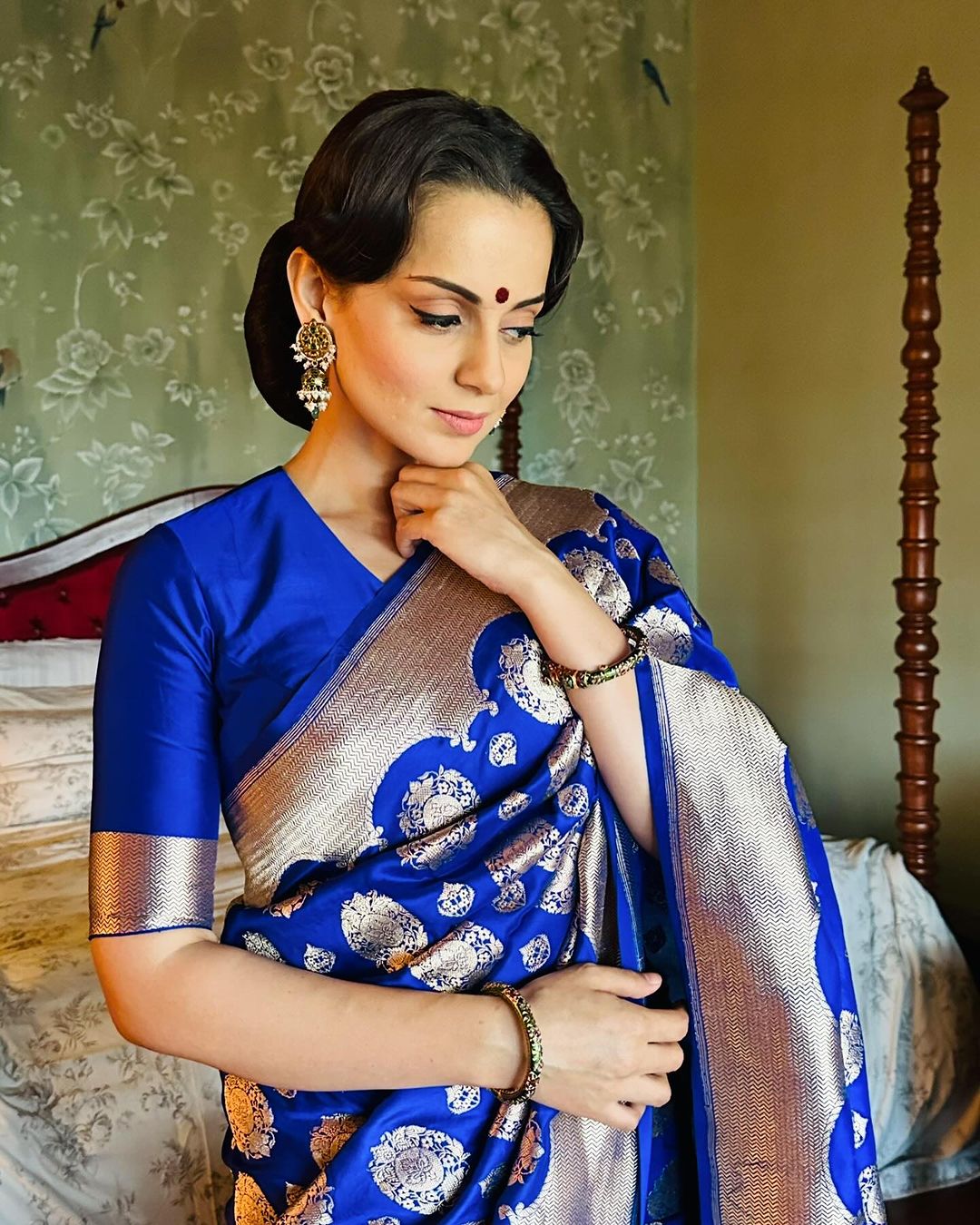 Royal Blue Banarasi Pure Soft Semi Silk Saree With Unstiched Attractive Blouse Piece