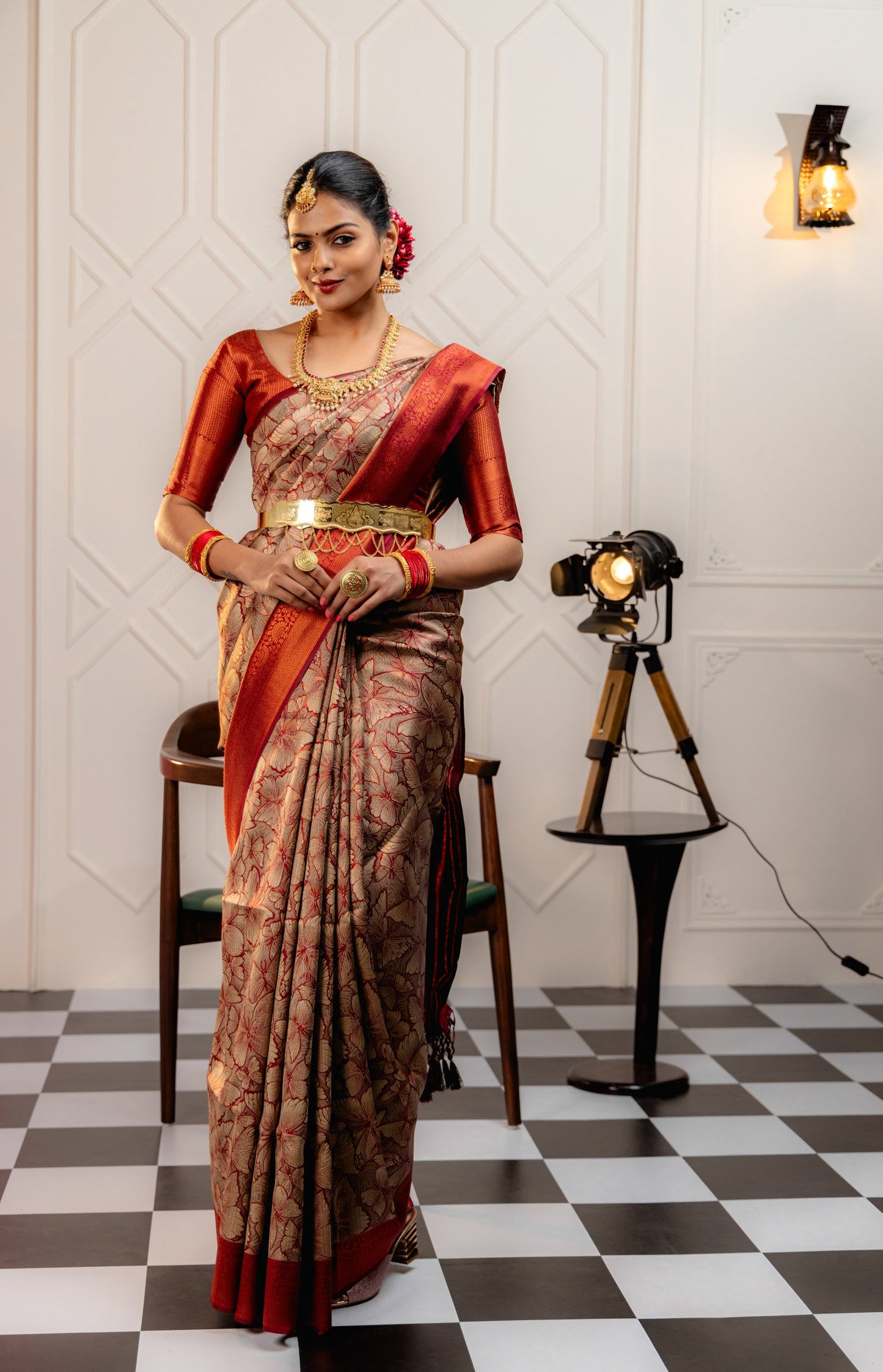 Maroon Pure Soft Silk Saree With Engrossing Blouse Piece