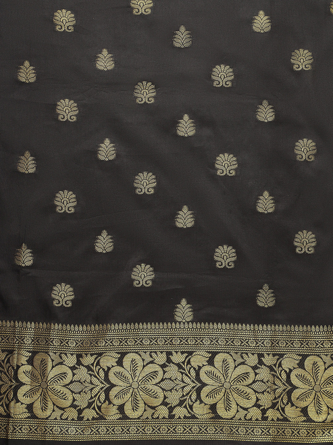 Black Zari Combination Pure Soft Silk Saree Stylish Blouse Piece