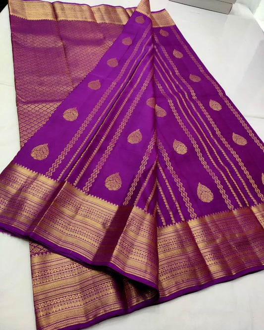 Wine Pure Soft Silk Saree With Engrossing Blouse Piece