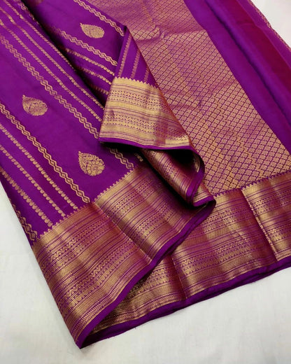 Wine Pure Soft Silk Saree With Engrossing Blouse Piece