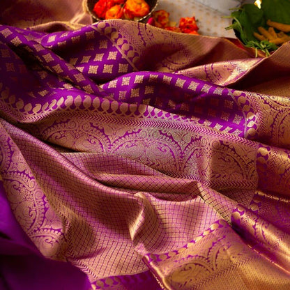 Pink Pure Soft Silk Saree With Engrossing Blouse Piece