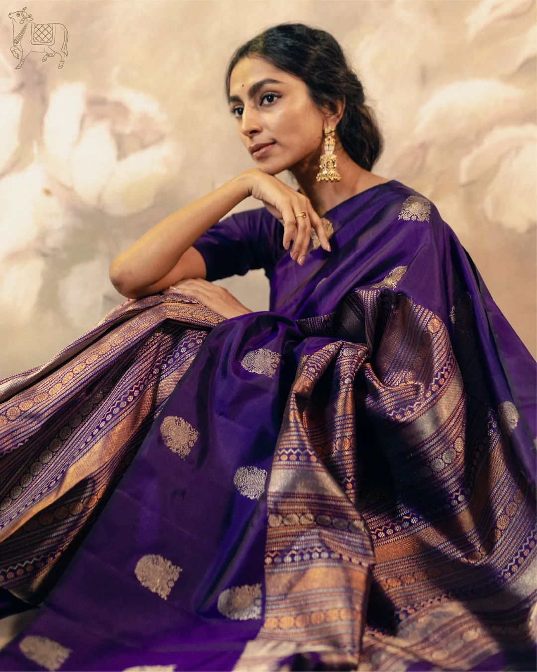 Purple Pure Soft Silk Saree With Engrossing Blouse Piece