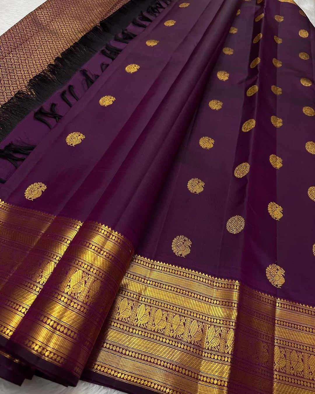 Purple Pure Soft Semi Silk Saree With Attractive Blouse Piece