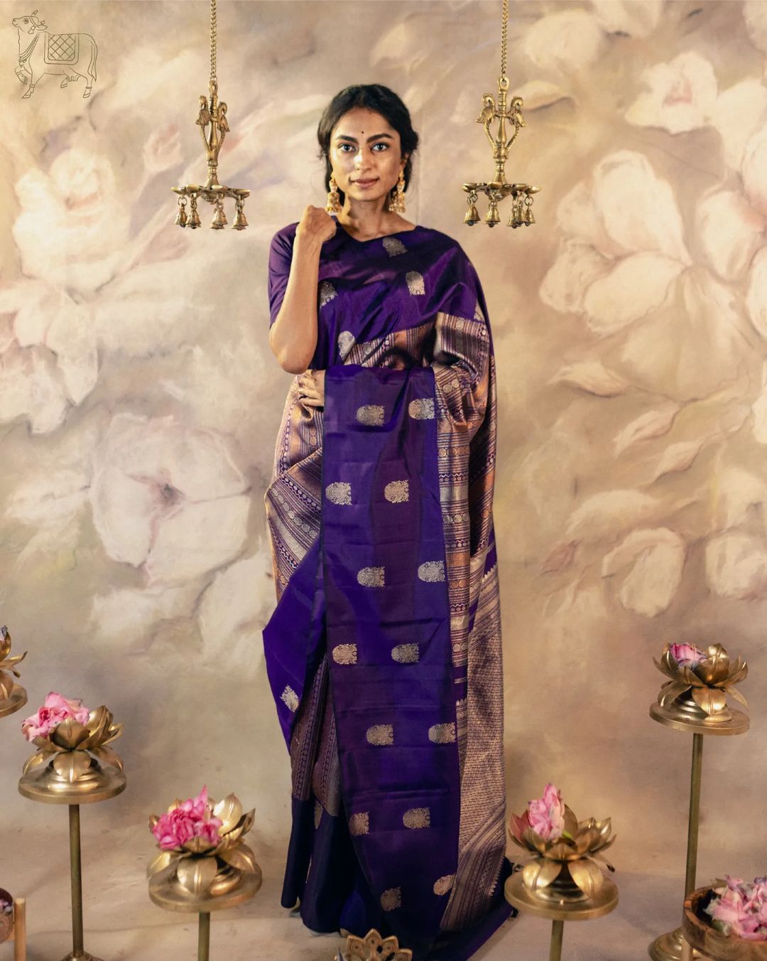 Purple Pure Soft Silk Saree With Engrossing Blouse Piece