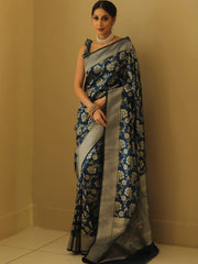 Rama Pure Soft Silk Saree With Engrossing Blouse Piece