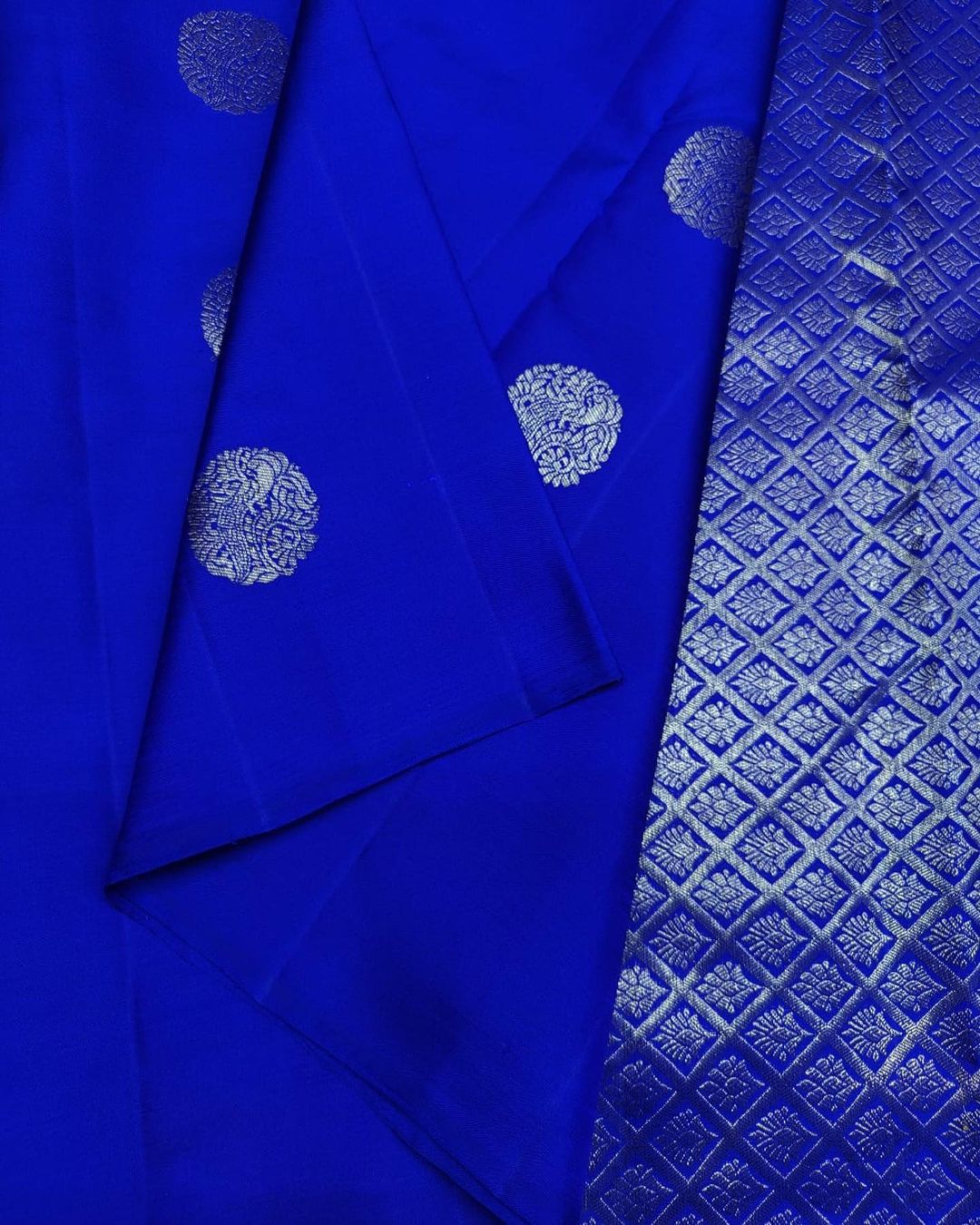 Royal Blue Banarasi Pure Soft Semi Silk Saree With Unstiched Attractive Blouse Piece