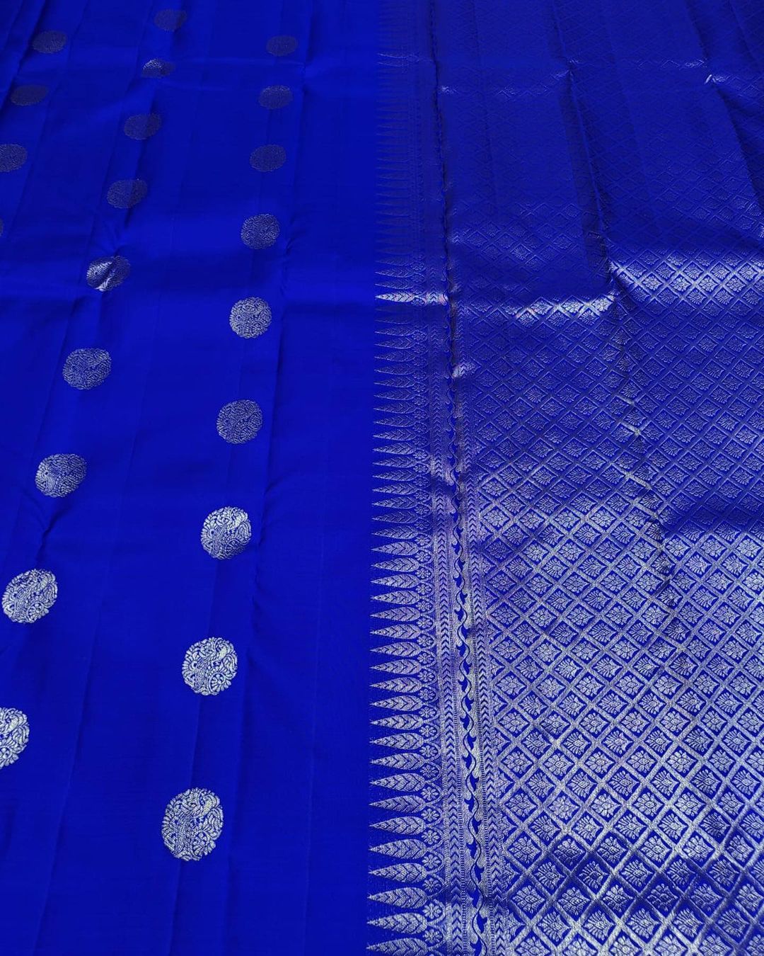 Royal Blue Banarasi Pure Soft Semi Silk Saree With Unstiched Attractive Blouse Piece