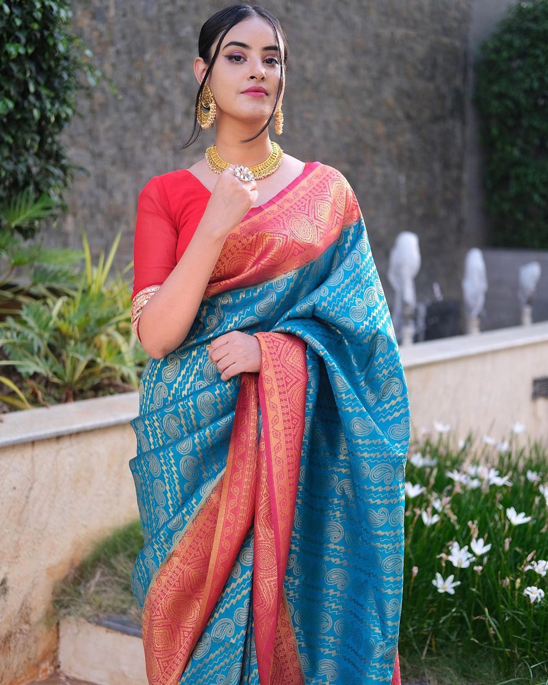 Sky Pink Combination Pure Soft Semi Silk Saree With Attractive Blouse Piece