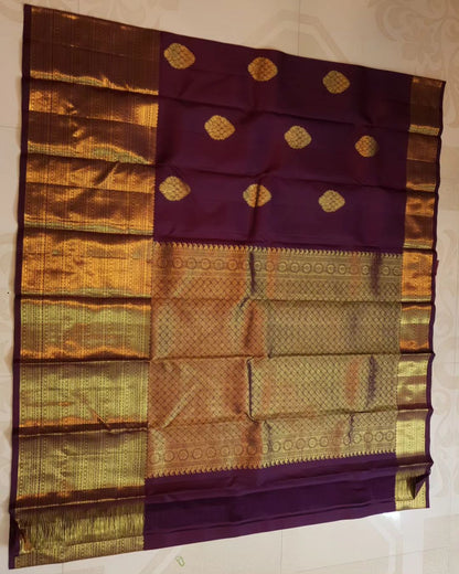 Wine Pure Soft Silk Saree With Engrossing Blouse Piece