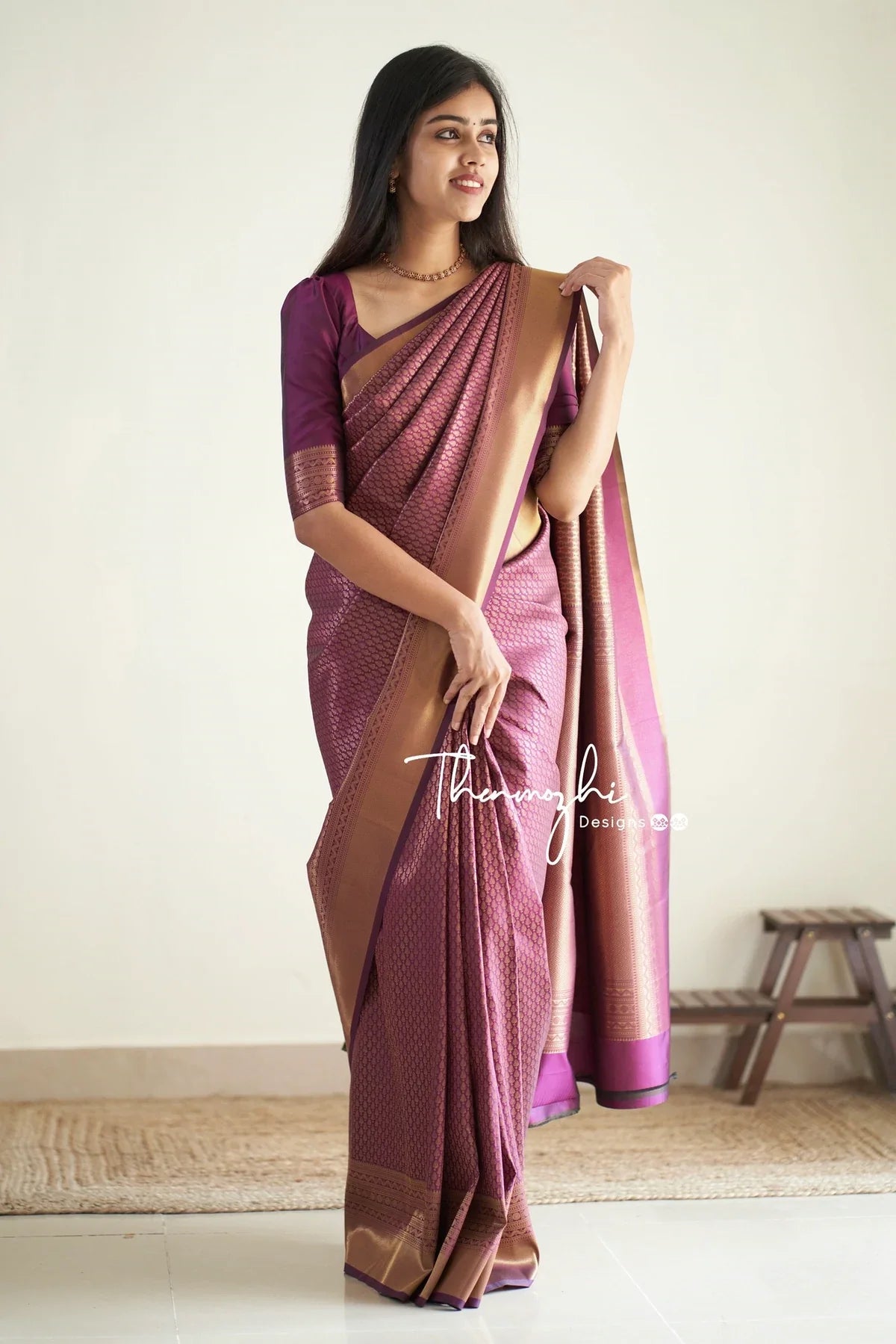 Magenta Pure Soft Silk Saree With Attractive Blouse Piece