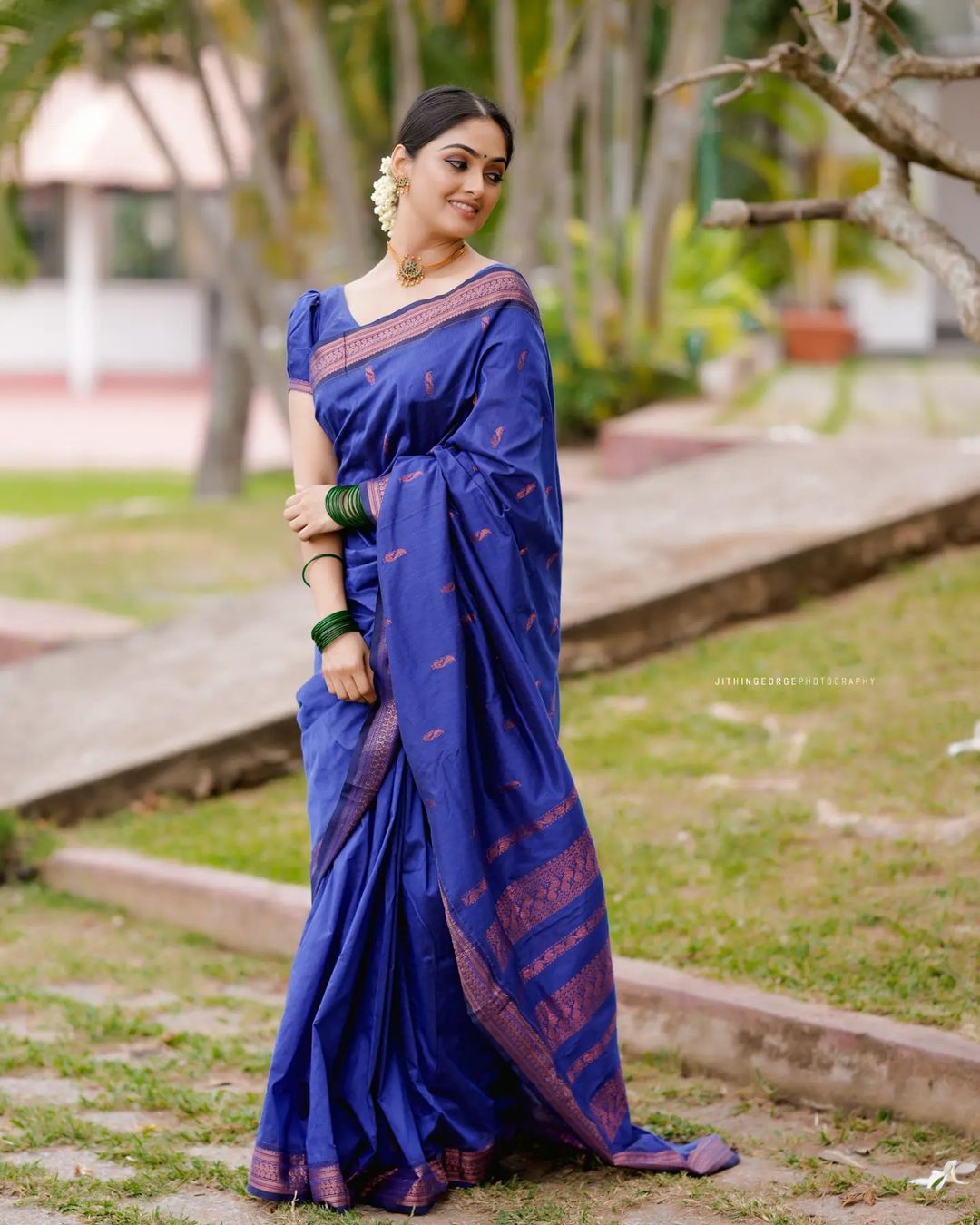 Royal Blue Pure Soft Semi Silk Saree With Attractive Blouse Piece