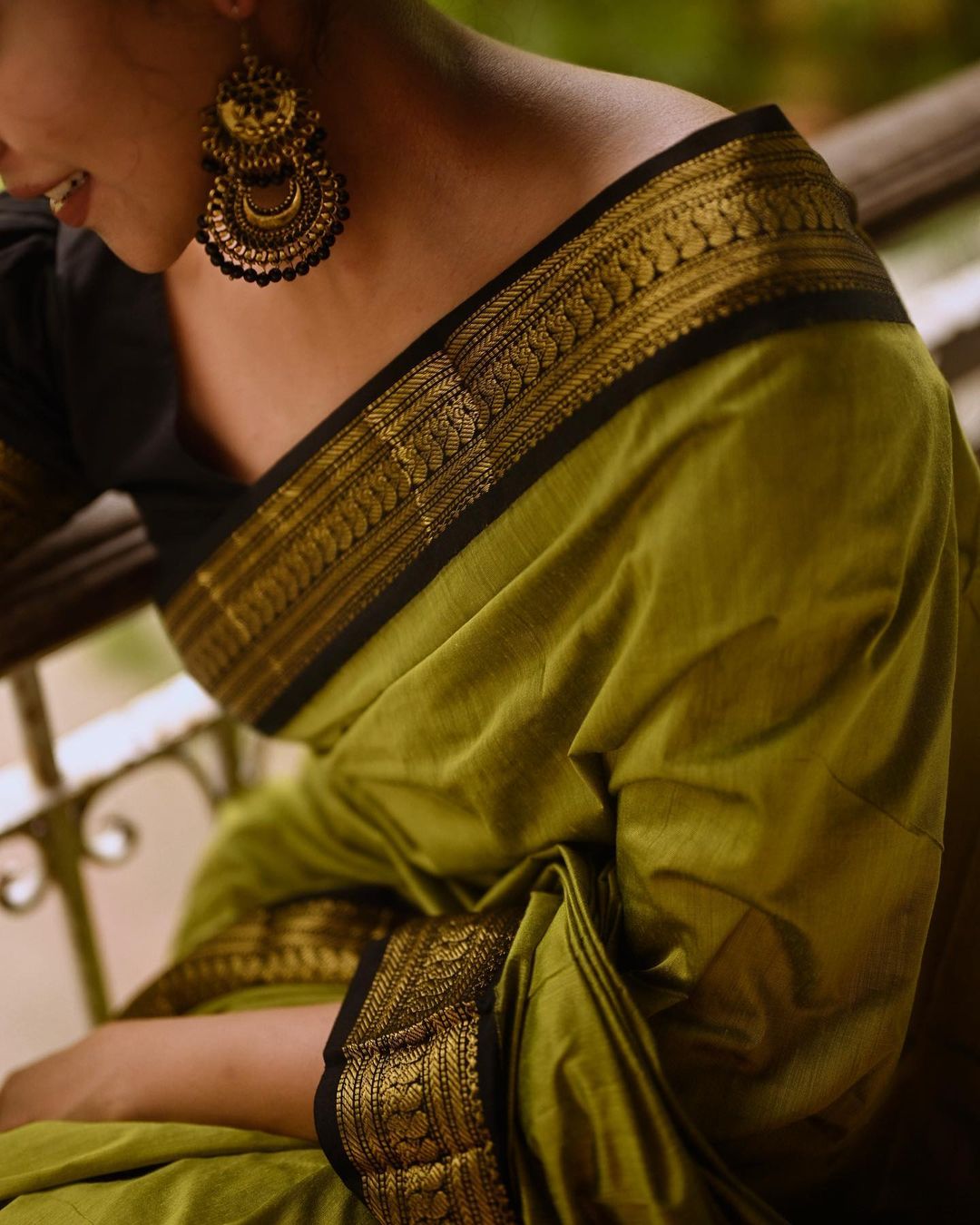 Light Green & Black Combination Pure Soft Semi Silk Saree With Attractive Blouse Piece