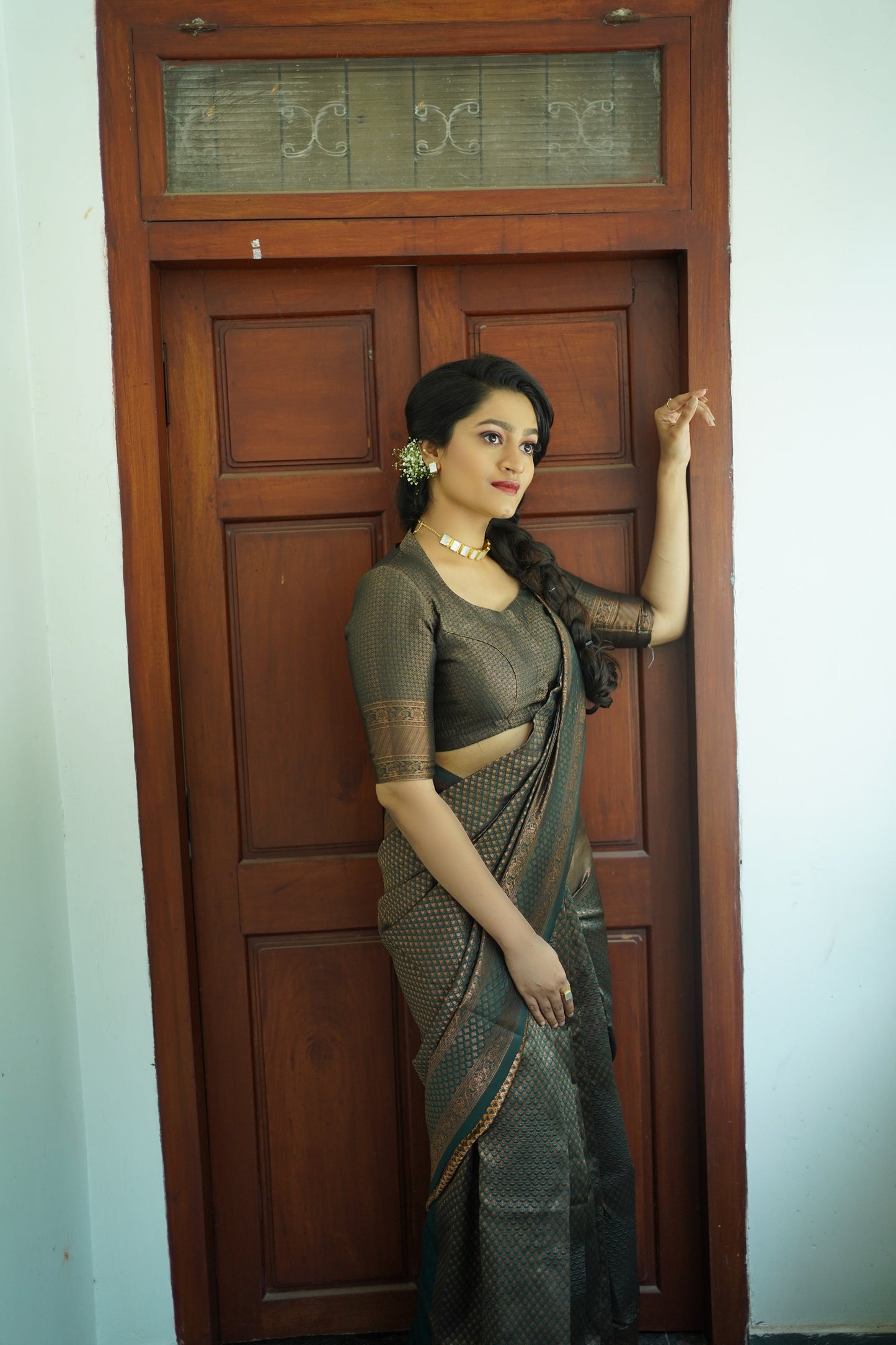 Green Pure Soft Semi Silk Saree With Attractive Blouse Piece