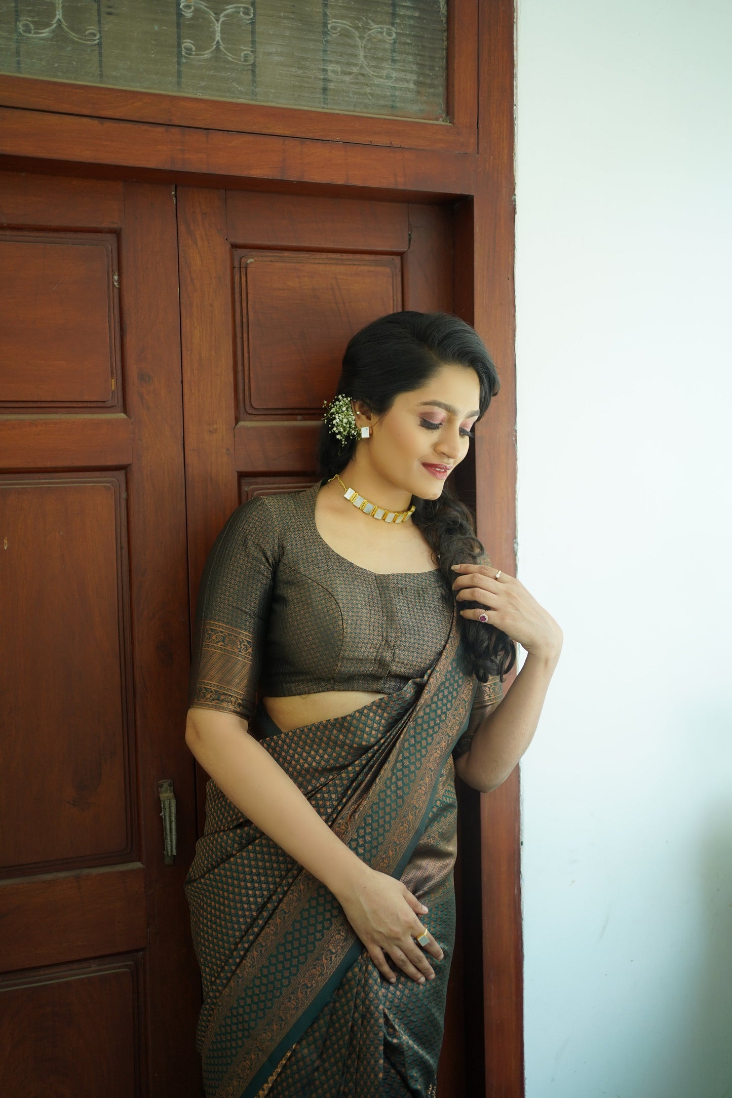 Green Pure Soft Semi Silk Saree With Attractive Blouse Piece